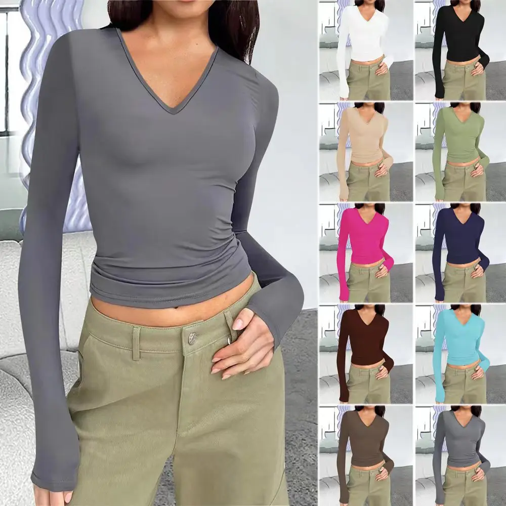 Women Casual Long Sleeve T-Shirts Spring Autumn Solid Slim Fit Pullovers Tees Shirts Female Streetwear Base Tees Tops
Women Casual Long Sleeve T-Shirts Spring Autumn Solid Slim Fit Pullovers Tees Shirts Female Streetwear Base Tees Tops