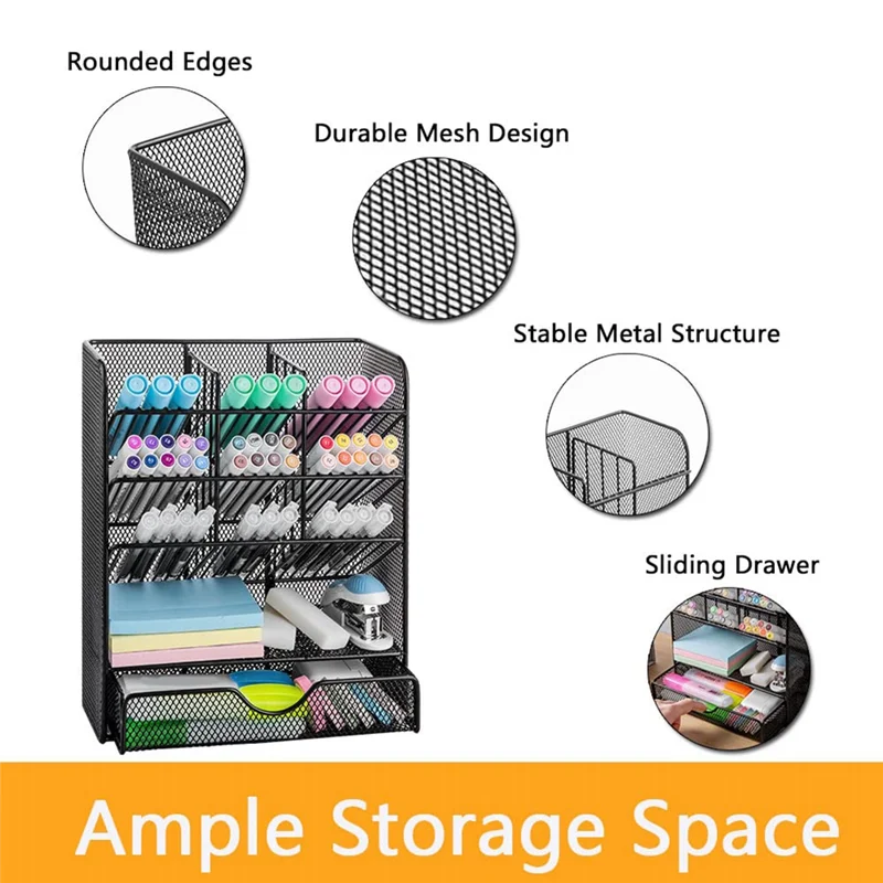 A27F-Multi-Functional Pen Holder, Mesh Desk Organizer, Desktop Stationary Organizer, Storage Rack For School, Home, Office
A27F-Multi-Functional Pen Holder, Mesh Desk Organizer, Desktop Stationary Organizer, Storage Rack For School, Home, Office