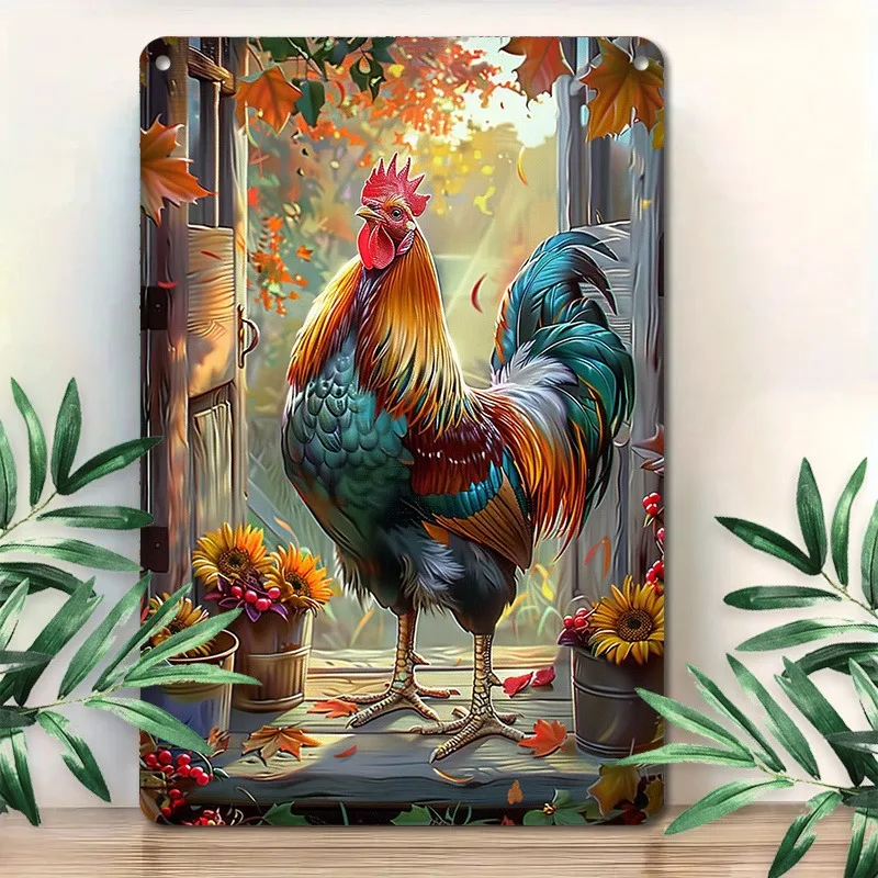 Vivid Rooster Themed Aluminum Metal Wall Art, Ideal for Farmhouse - Style Home Decor, Decorative Wall Poster, 7.9x11.8"
Vivid Rooster Themed Aluminum Metal Wall Art, Ideal for Farmhouse - Style Home Decor, Decorative Wall Poster, 7.9x11.8"