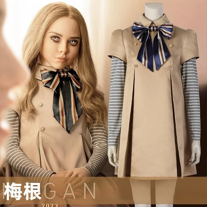 Костюм для косплея M3gan 4 шт., платье Меган, кукла ии, робот, платье, топ, носки, M3gan, полный комплект одежды для девочек, одежда для Хэллоуина
Костюм для косплея M3gan 4 шт., платье Меган, кукла ии, робот, платье, топ, носки, M3gan, полный комплект одежды для девочек, одежда для Хэллоуина