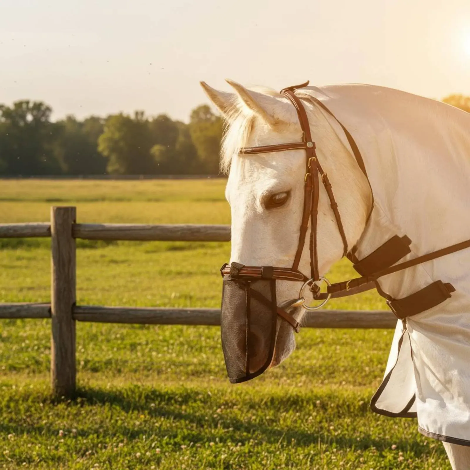 Horse Nose Guard Sturdy Horse Muzzle Mesh Equine Anti-Fly Mask Veterinarian Recommended Equine Gear Bridle Compatible
Horse Nose Guard Sturdy Horse Muzzle Mesh Equine Anti-Fly Mask Veterinarian Recommended Equine Gear Bridle Compatible