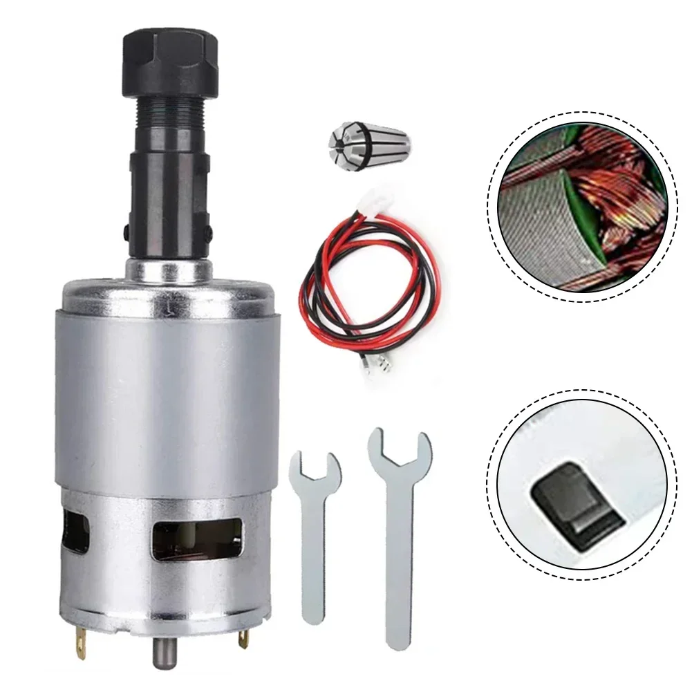 DC Motor CNC 775 Spindle Motor 100W 12-24VDC 20000RMP + ER11 Collet For DIY Mini CNC 3018 3018Pro 3018Pro-Max 3018Pro-N
DC Motor CNC 775 Spindle Motor 100W 12-24VDC 20000RMP + ER11 Collet For DIY Mini CNC 3018 3018Pro 3018Pro-Max 3018Pro-N