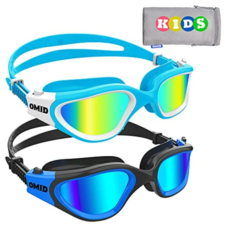 Swim Goggles, P2 Mini 2 Packs for Age 6-14: Soft Silicone Frame, Blue Lens, Anti-Fog UV Protection
Swim Goggles, P2 Mini 2 Packs for Age 6-14: Soft Silicone Frame, Blue Lens, Anti-Fog UV Protection
