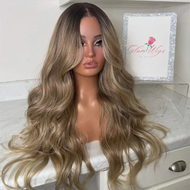 13x4 Ombre Blonde Brown Soft HD Lace Front Wig Fashion Natural Wave Wig Heat Resistant Synthetic Wig High Density Wig For Women
13x4 Ombre Blonde Brown Soft HD Lace Front Wig Fashion Natural Wave Wig Heat Resistant Synthetic Wig High Density Wig For Women