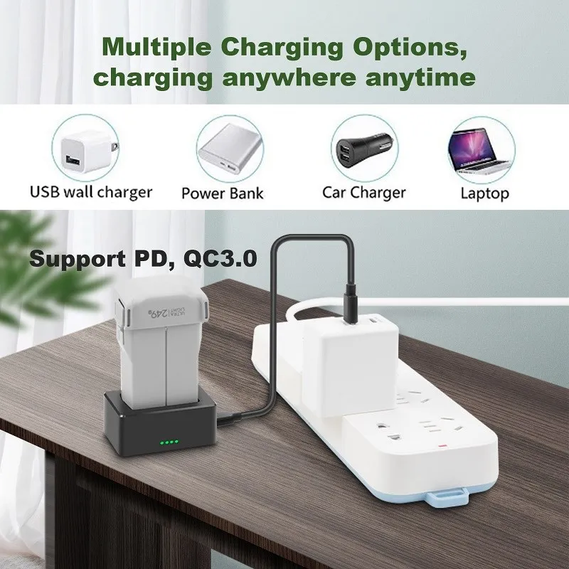 100% Brand New DJI Mini 3 Pro Battery Charger USB Port Single Charge Fast Charge QC3.0 Charger DJI Mini 3 Pro Drone Accessories 
100% Brand New DJI Mini 3 Pro Battery Charger USB Port Single Charge Fast Charge QC3.0 Charger DJI Mini 3 Pro Drone Accessories