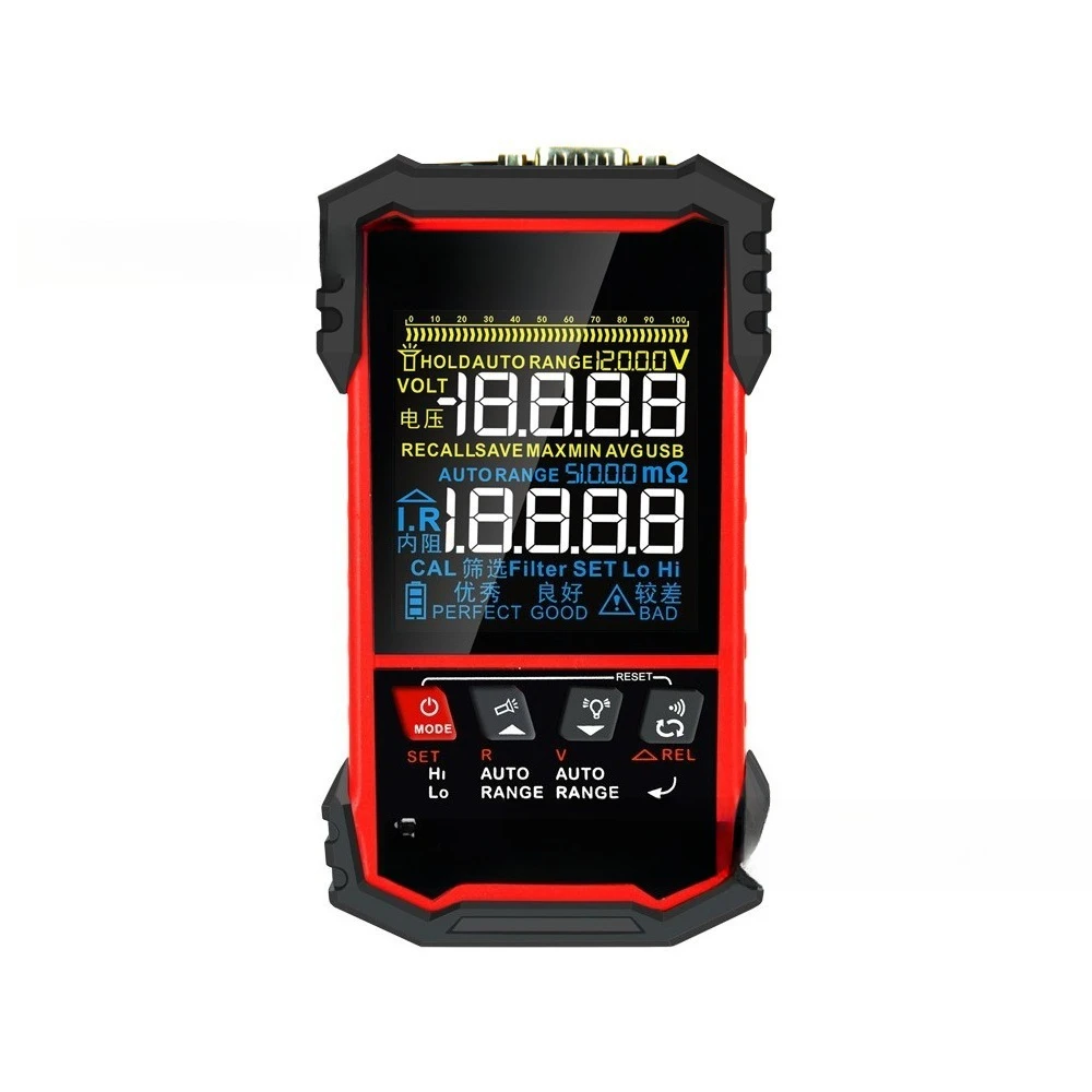IR500/IR502 battery internal resistance tester 0.000mΩ~ 500Ω lead-acid alkaline lithium battery
IR500/IR502 battery internal resistance tester 0.000mΩ~ 500Ω lead-acid alkaline lithium battery