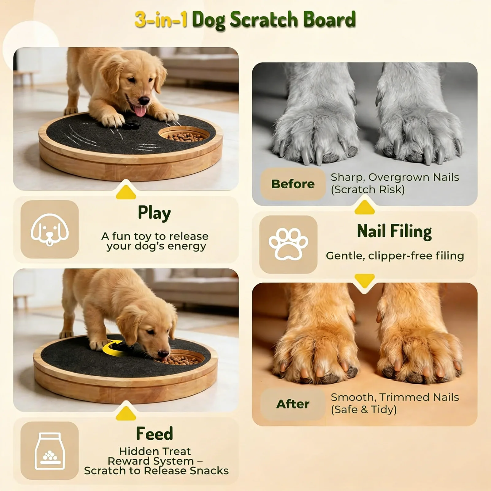 Dog Nail Scratch Board Furniture Protecting With Treat Box Pet Scratch Board For Dogs For Small Medium Large Breeds Living Room
Dog Nail Scratch Board Furniture Protecting With Treat Box Pet Scratch Board For Dogs For Small Medium Large Breeds Living Room