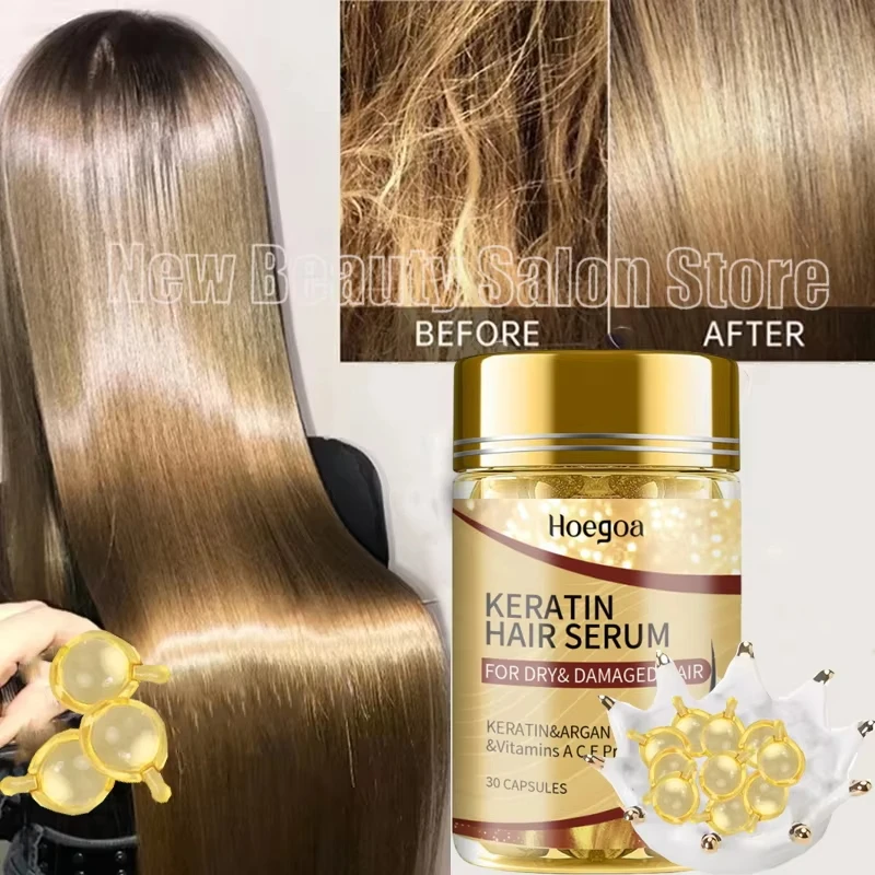 Magic Hair Vitamin Capsule Keratin Oil Fast Restore Hair Soft Smooth Shiny Deep Moisturizer Frizzy Dry Scalp Hair Care Products
Magic Hair Vitamin Capsule Keratin Oil Fast Restore Hair Soft Smooth Shiny Deep Moisturizer Frizzy Dry Scalp Hair Care Products