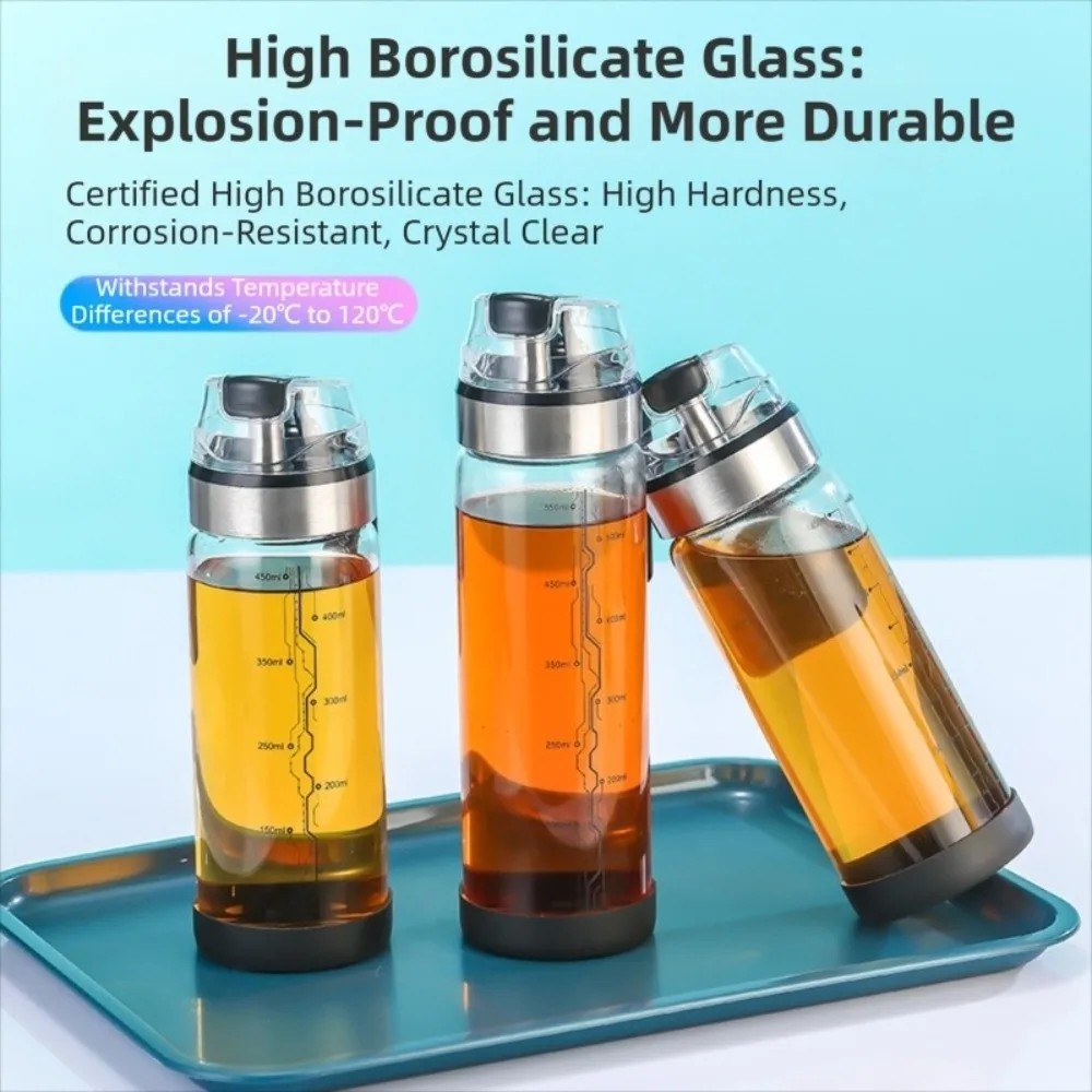 450/550ml Borosilicate Glass Oil Bottle Easy Refill Glass Container Kitchen Oil Dispenser with Handle Leak-proof
450/550ml Borosilicate Glass Oil Bottle Easy Refill Glass Container Kitchen Oil Dispenser with Handle Leak-proof
