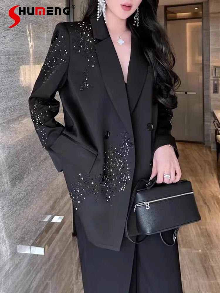 Oversize Blazers Women's 2025 New Hot Diamond Shiny High-end Loose Comfort Trendy Suit Jackets Female Long Sleeve Tailored Coats
Oversize Blazers Women's 2025 New Hot Diamond Shiny High-end Loose Comfort Trendy Suit Jackets Female Long Sleeve Tailored Coats