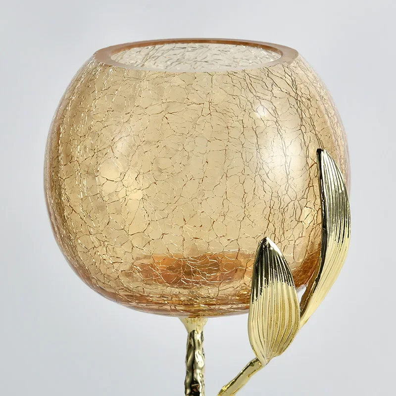 Nordic light luxury gold torn twist glass wine glass candlestick household candlelight dinner romantic candle living room
Nordic light luxury gold torn twist glass wine glass candlestick household candlelight dinner romantic candle living room