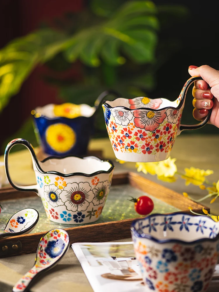Cerc Coffee Mug for Women High Aesthetic Value Breakfast Cup Couple Office Use Mark Cup Floral Design 300-400ml Capaci
Cerc Coffee Mug for Women High Aesthetic Value Breakfast Cup Couple Office Use Mark Cup Floral Design 300-400ml Capaci