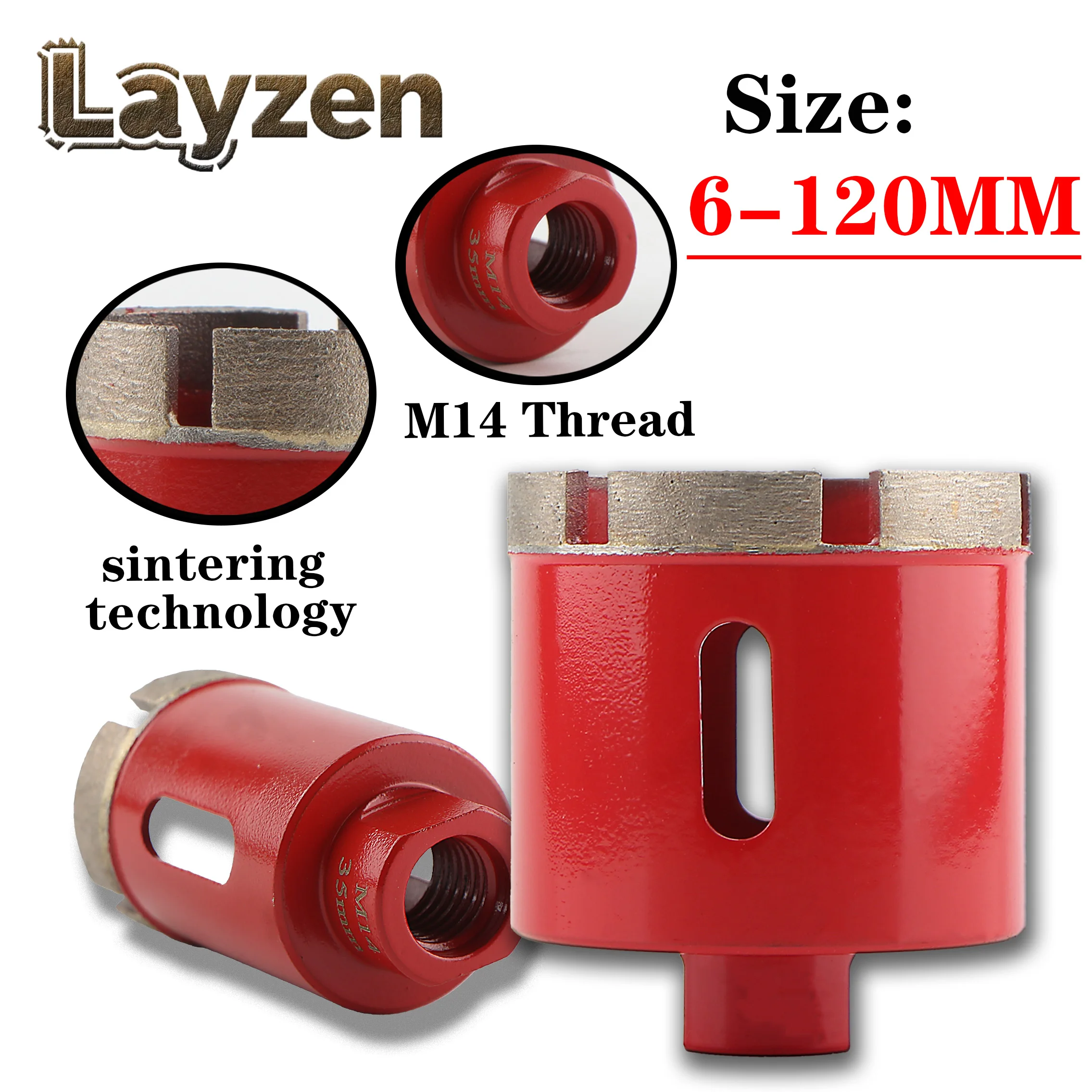 6-130mm M14 Sintering Core Bit Diamond Hole Saw Drill Bits For Marble Granite Brick Tile Ceramic Concrete Stone Drilling Tools
6-130mm M14 Sintering Core Bit Diamond Hole Saw Drill Bits For Marble Granite Brick Tile Ceramic Concrete Stone Drilling Tools