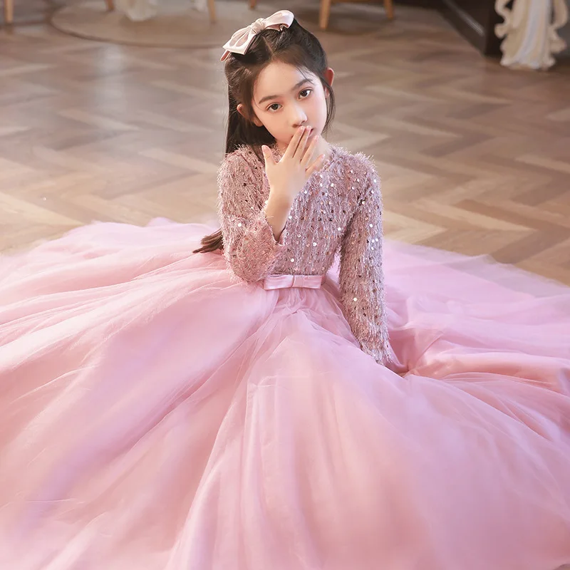 Girls dress 2025 new high-end flower girl children's performance princess dress birthday long-sleeved piano performance host
Girls dress 2025 new high-end flower girl children's performance princess dress birthday long-sleeved piano performance host