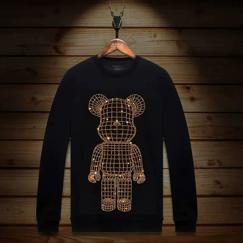 2023 Rhinestones Men Hoodies Sweatshirts Cartoon Bear Fashion Streetwear Full Pullover Slim O Neck Autumn Hoodie Mens Clothing
2023 Rhinestones Men Hoodies Sweatshirts Cartoon Bear Fashion Streetwear Full Pullover Slim O Neck Autumn Hoodie Mens Clothing