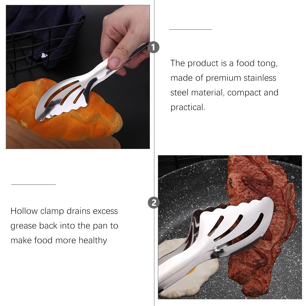 2 pcs Stainless Steel BBQ Tongs Heat Resistant Non-rusting Food Clip Corrosion Proof Kitchen Utensils Barbecue Tool Lightweight
2 pcs Stainless Steel BBQ Tongs Heat Resistant Non-rusting Food Clip Corrosion Proof Kitchen Utensils Barbecue Tool Lightweight