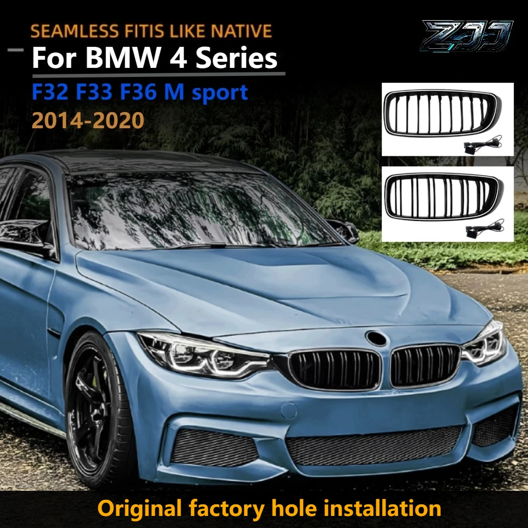 For BMW 4 Series F32 F33 F36 2014-2020 M Sport Front Kidney Racing Grille with LED Light Night Light Plug and Play Auto Upgrade
For BMW 4 Series F32 F33 F36 2014-2020 M Sport Front Kidney Racing Grille with LED Light Night Light Plug and Play Auto Upgrade