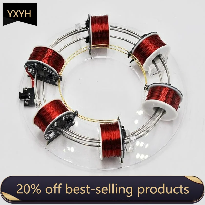 Electromagnetic Coil Accelerator - 6 Coil Perpetual Motion Model, Magnetic Desk Decor & Science Gift
Electromagnetic Coil Accelerator - 6 Coil Perpetual Motion Model, Magnetic Desk Decor & Science Gift