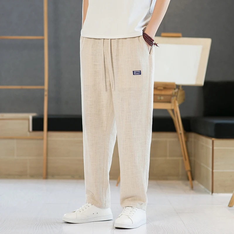 Men's Summer Loose Straight Leg Cotton Linen Pants Retro Striped Casual Long Trousers Slim Fit Cone ape Jeans Faionable Y...
Men's Summer Loose Straight Leg Cotton Linen Pants Retro Striped Casual Long Trousers Slim Fit Cone ape Jeans Faionable Y...