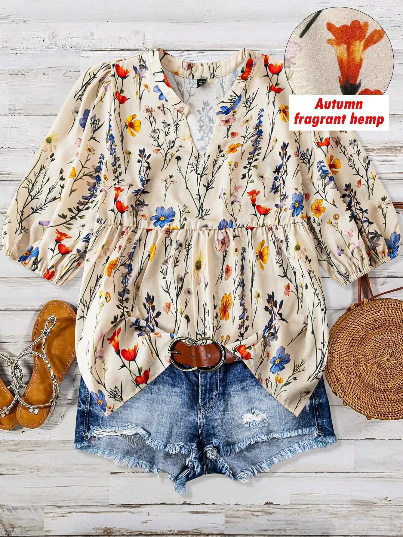 Plus size women's new floral print short sleeve shirt for summer casual fashion
Plus size women's new floral print short sleeve shirt for summer casual fashion