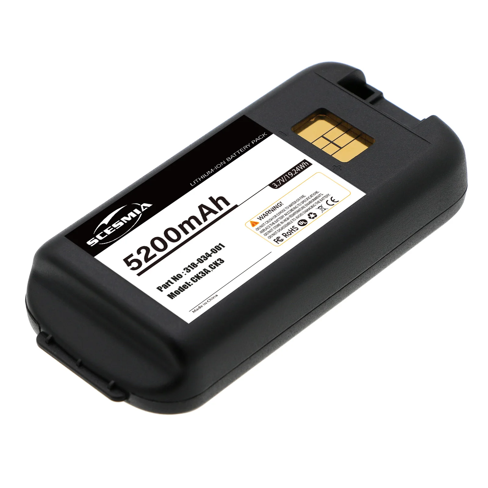 Barcode Scanner Battery 3.7V/5200mAh/6800mAh AB18,AB17,318-033-001 for Intermec CK3,CK3A,CK3X,CK3R,CK3C,CK3C1,CK3N,CK3N1,EDA61K
Barcode Scanner Battery 3.7V/5200mAh/6800mAh AB18,AB17,318-033-001 for Intermec CK3,CK3A,CK3X,CK3R,CK3C,CK3C1,CK3N,CK3N1,EDA61K