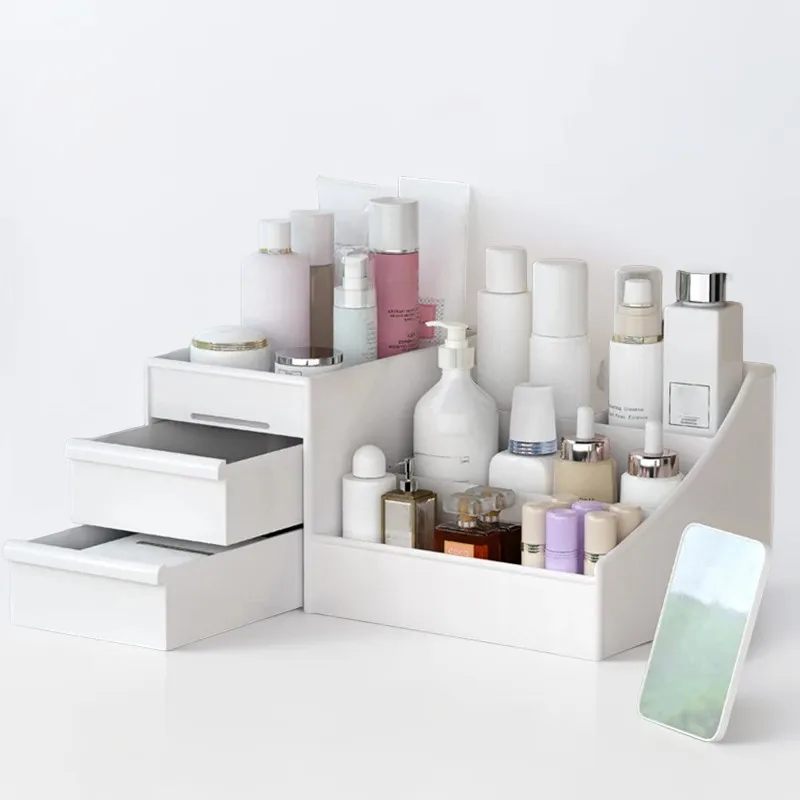 New Drawer Makeup Storage Box Dormitory Finishing Plastic Shelf Cosmetics Skin Care Dressing Table Desktop Makeup Storage Box
New Drawer Makeup Storage Box Dormitory Finishing Plastic Shelf Cosmetics Skin Care Dressing Table Desktop Makeup Storage Box