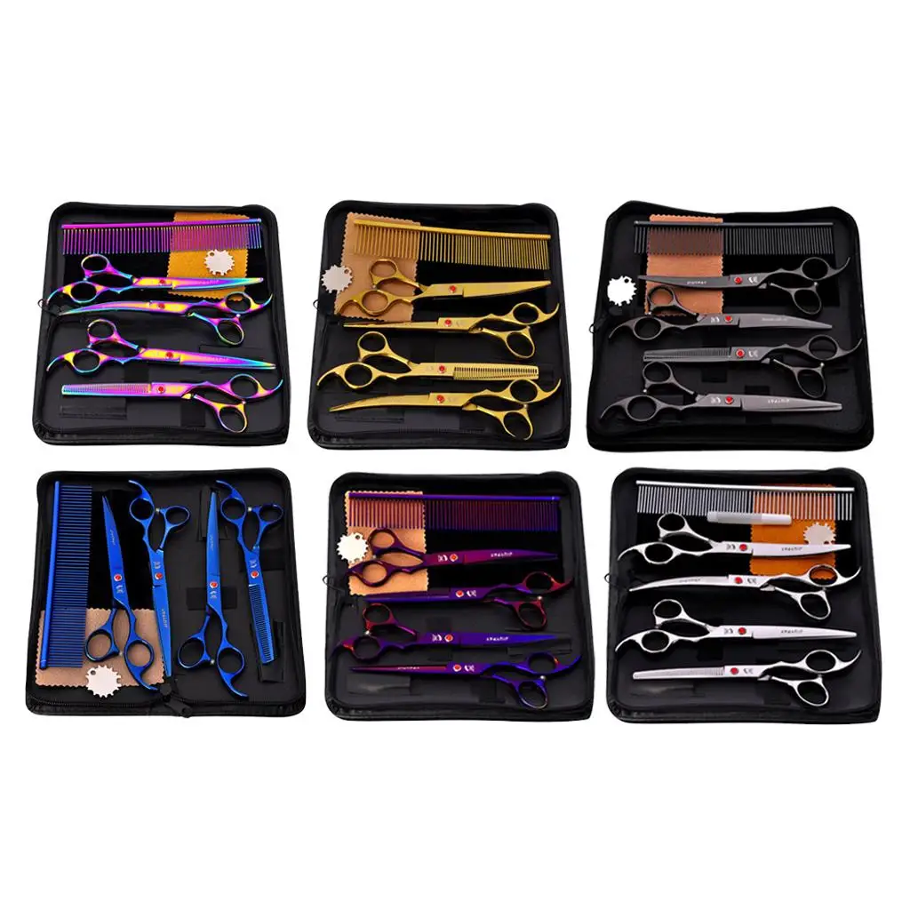 Набор ножниц для груминга из нержавеющей стали 7 дюймов для собак и кошек с длинной и короткой шерстью
Набор ножниц для груминга из нержавеющей стали 7 дюймов для собак и кошек с длинной и короткой шерстью