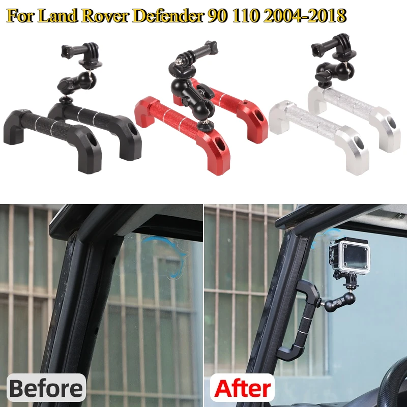 Aluminum alloy For Land Rover Defender 90 110 04-18 A Pillar Grab Handle Trim Action camera mount Inner Door Pillar Handle Grip
Aluminum alloy For Land Rover Defender 90 110 04-18 A Pillar Grab Handle Trim Action camera mount Inner Door Pillar Handle Grip