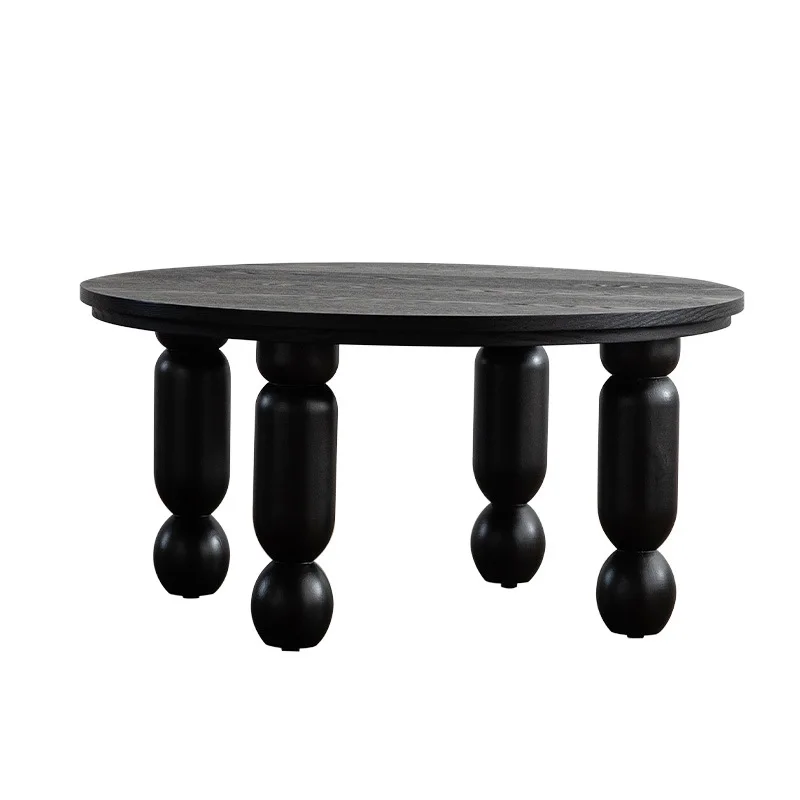 Wabi Sand wind solid wood living room small round table black size combination round table Internet celebrity
Wabi Sand wind solid wood living room small round table black size combination round table Internet celebrity