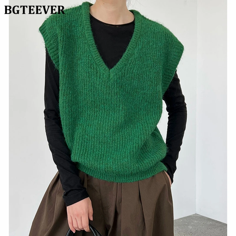 BGTEEVER повседневные вязаные жилеты с v-образным вырезом для женщин, осенне-зимние стильные женские свитера с разрезом, топы
BGTEEVER повседневные вязаные жилеты с v-образным вырезом для женщин, осенне-зимние стильные женские свитера с разрезом, топы
