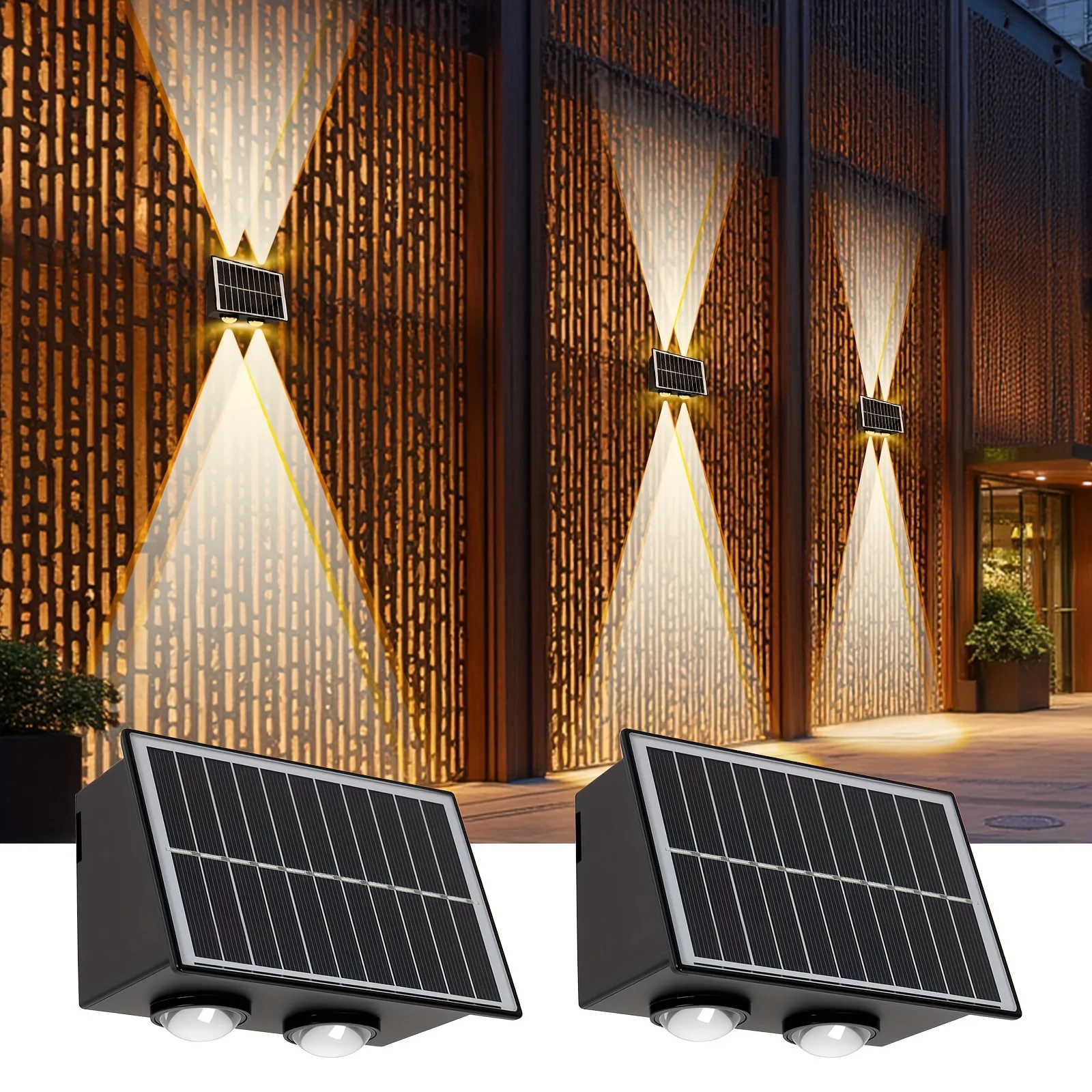4LED Solar Lamps, Outdoor Solar Wall Fixtures, Garden Lights, Fence Illumination, Wall Sconces, Vertical And Horizontal Lights, Waterproof IP65, Adjustable, Ideal for Outdoor Walls, Gardens, Swimming Pools, Event Decorations | Fences, Verandas
4LED Solar Lamps, Outdoor Solar Wall Fixtures, Garden Lights, Fence Illumination, Wall Sconces, Vertical And Horizontal Lights, Waterproof IP65, Adjustable, Ideal for Outdoor Walls, Gardens, Swimming Pools, Event Decorations | Fences, Verandas