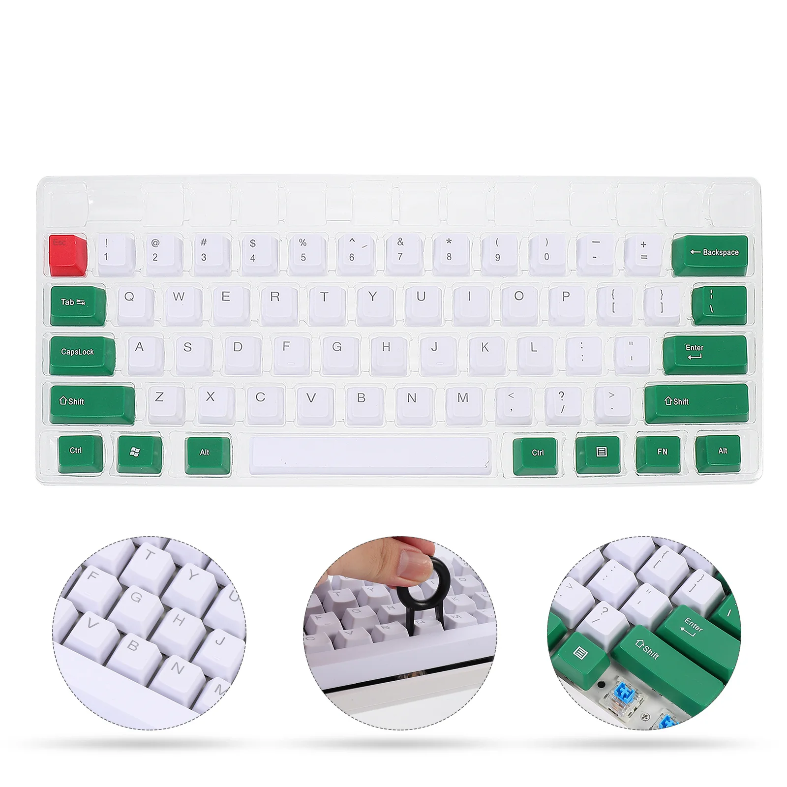 Computer Keyboard Double Color-blocking Keycaps Mechanical Replacement Green Decorative Office
Computer Keyboard Double Color-blocking Keycaps Mechanical Replacement Green Decorative Office