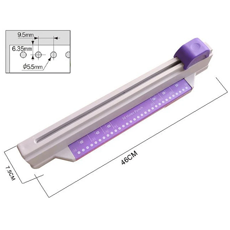 30-Hole Sliding A4 Hole Punch Heavy Duty Metal Portable Manual Hole Punching Tool for Notebook Loose-Leaf Paper Office
30-Hole Sliding A4 Hole Punch Heavy Duty Metal Portable Manual Hole Punching Tool for Notebook Loose-Leaf Paper Office