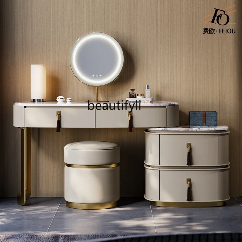Light luxury makeup table Senior designer custom marble storage cabinet Integrated dresser6239
Light luxury makeup table Senior designer custom marble storage cabinet Integrated dresser6239