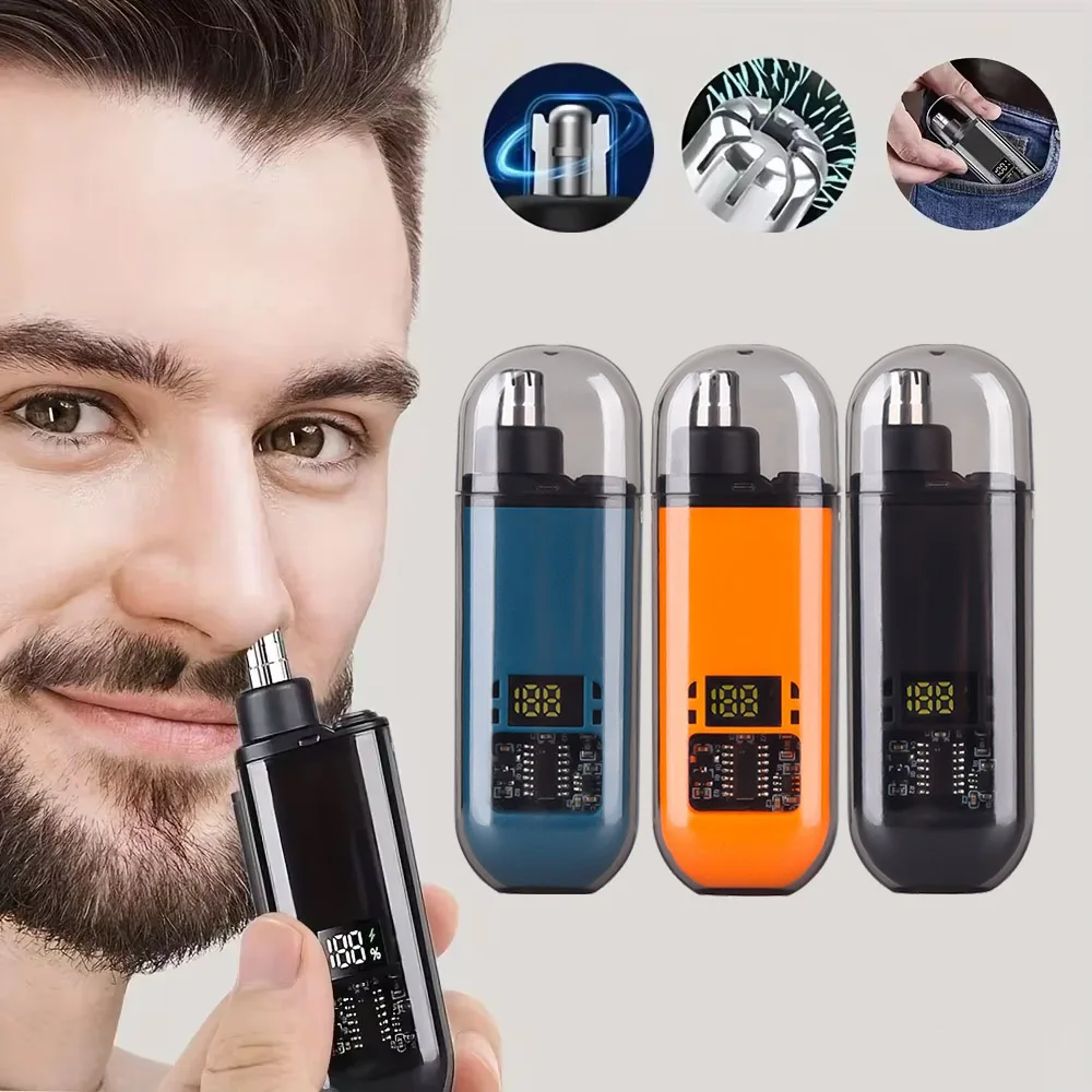 Portable Electric Nose Hair Ear Trimmer Cut Nose Hair Without Harming Nasal Cavity Digital Display Nose Hair Trimmer mini compac
Portable Electric Nose Hair Ear Trimmer Cut Nose Hair Without Harming Nasal Cavity Digital Display Nose Hair Trimmer mini compac
