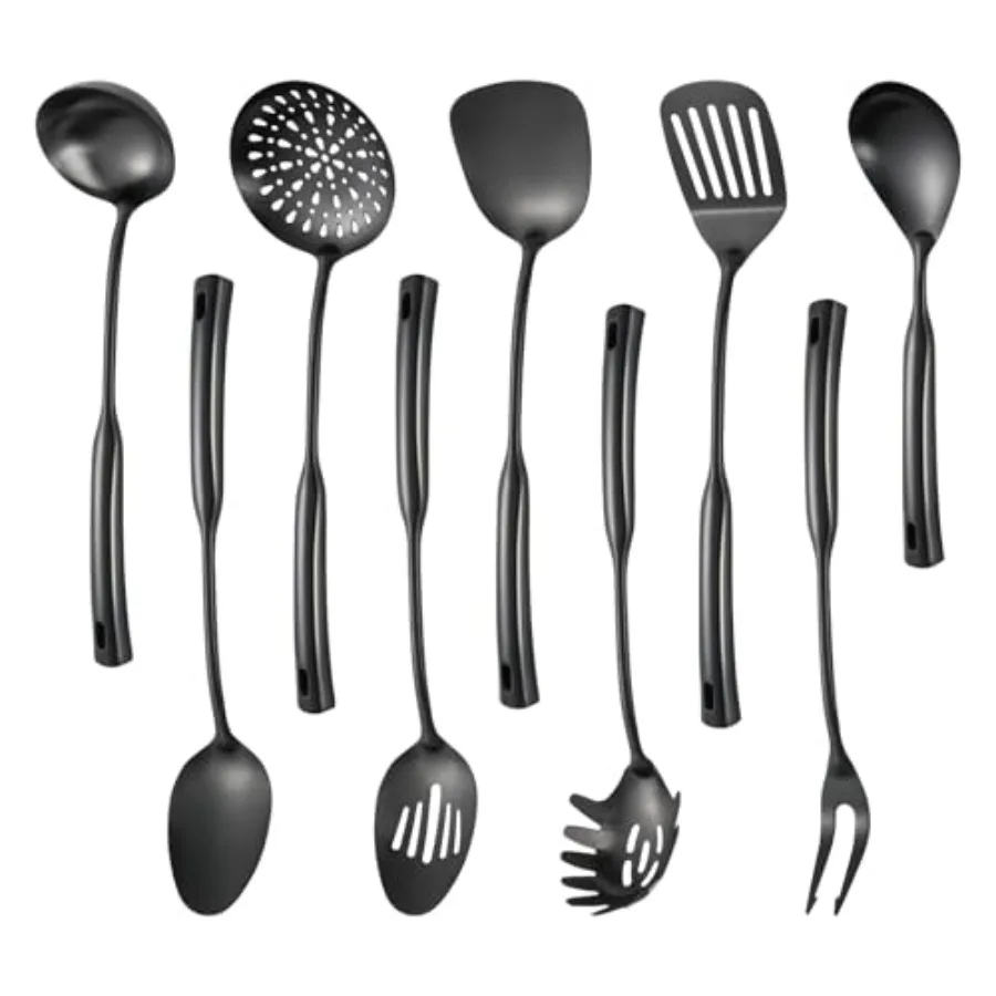 304 Stainl Steel Kitchen Cooking Utensils Set - 9 PCS Serving Utensils, Include Skimmer, Soup Ladle, Spaghetti Server, Wok Spat
304 Stainl Steel Kitchen Cooking Utensils Set - 9 PCS Serving Utensils, Include Skimmer, Soup Ladle, Spaghetti Server, Wok Spat