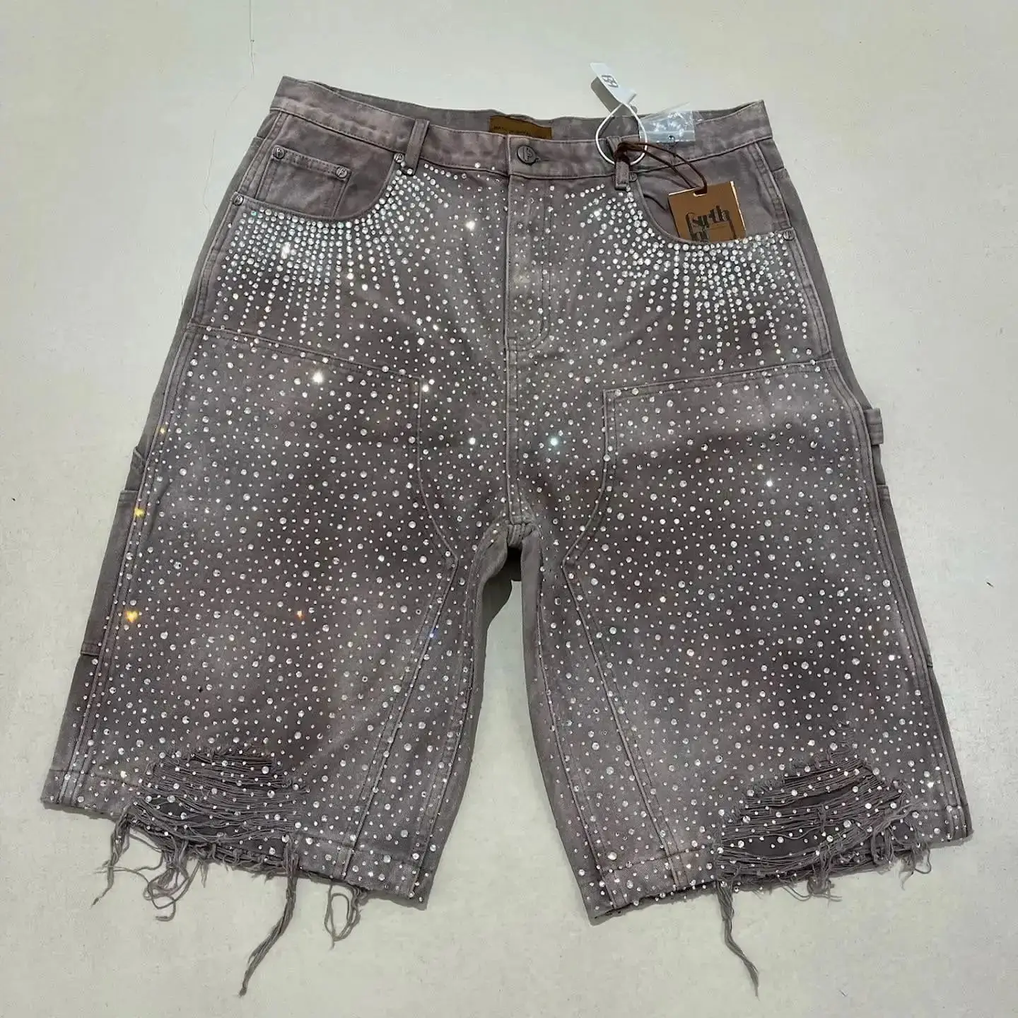 Vintage Rhinestone Sequined Denim Shorts Streetwear Couple Y Shaped Shorts Winter Fashion Men's Clothing Trilogy Fiber
Vintage Rhinestone Sequined Denim Shorts Streetwear Couple Y Shaped Shorts Winter Fashion Men's Clothing Trilogy Fiber
