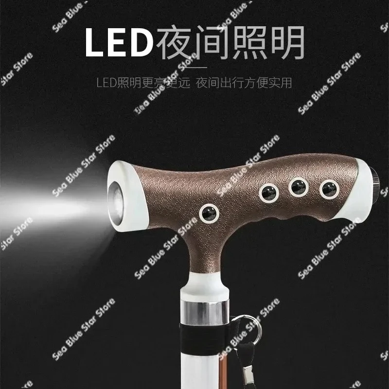 Non-slip lamp magnet massage the elderly cane elderly crutches portable four-legged retractable crutches
Non-slip lamp magnet massage the elderly cane elderly crutches portable four-legged retractable crutches