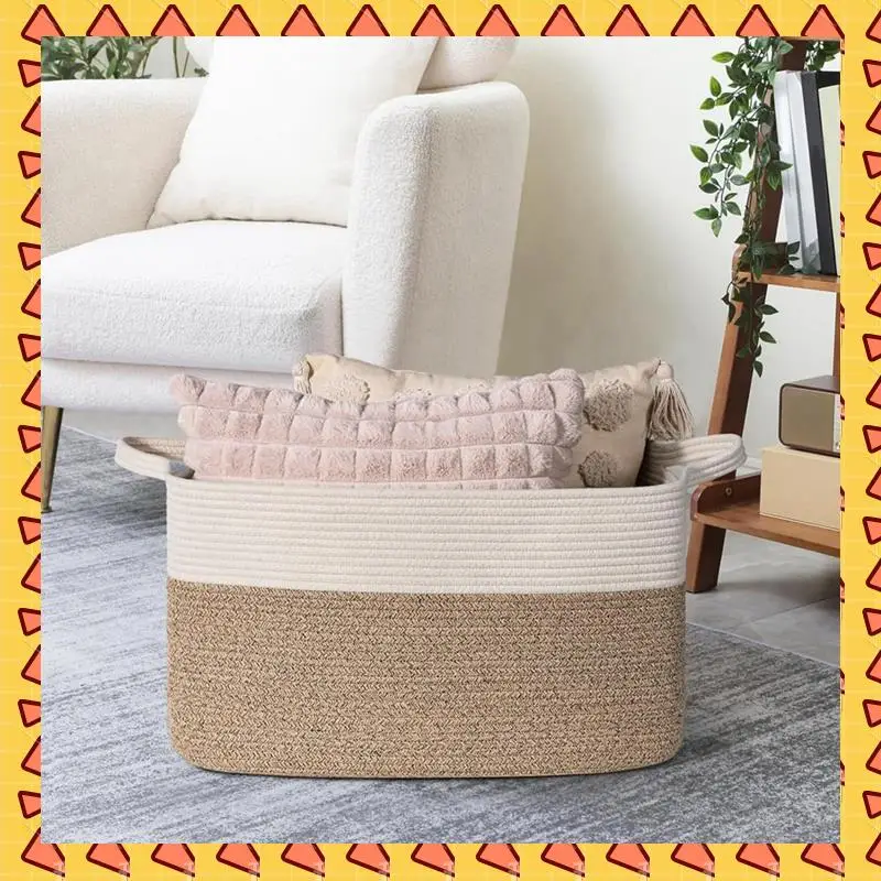 A008 Cotton Rope Woven Dirty Clothes Basket Large Capacity Storage Basket Toy Blanket Storage Basket Dirty Clothes Basket 
A008 Cotton Rope Woven Dirty Clothes Basket Large Capacity Storage Basket Toy Blanket Storage Basket Dirty Clothes Basket