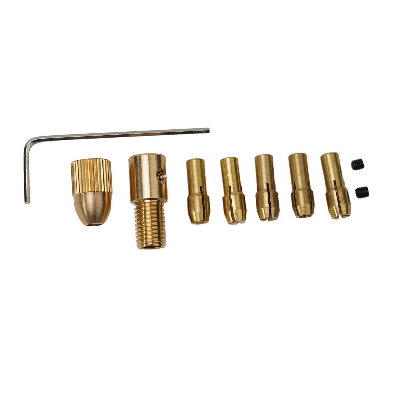 7Pcs 2/2.35/3.17/4.05/5.05mm Brass Drill Chuck Metal Drill Chuck Adapter Or Electric Motor Shaft Drill Chuck Adapter Tools
7Pcs 2/2.35/3.17/4.05/5.05mm Brass Drill Chuck Metal Drill Chuck Adapter Or Electric Motor Shaft Drill Chuck Adapter Tools