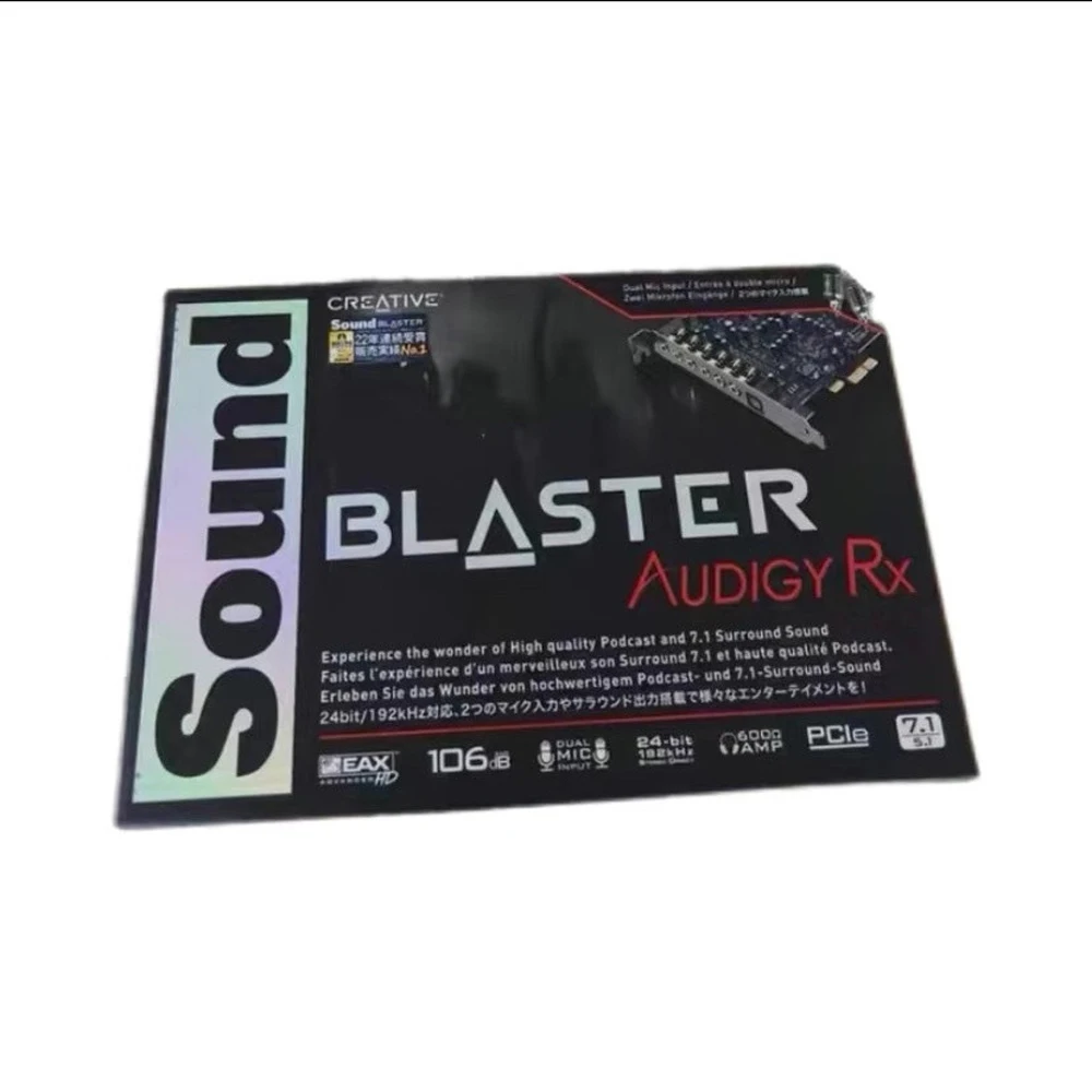 New Sound Blaster Audigy RX Innovative Sound Card PCI-E7.1 Sound Game PUBG Movie
New Sound Blaster Audigy RX Innovative Sound Card PCI-E7.1 Sound Game PUBG Movie