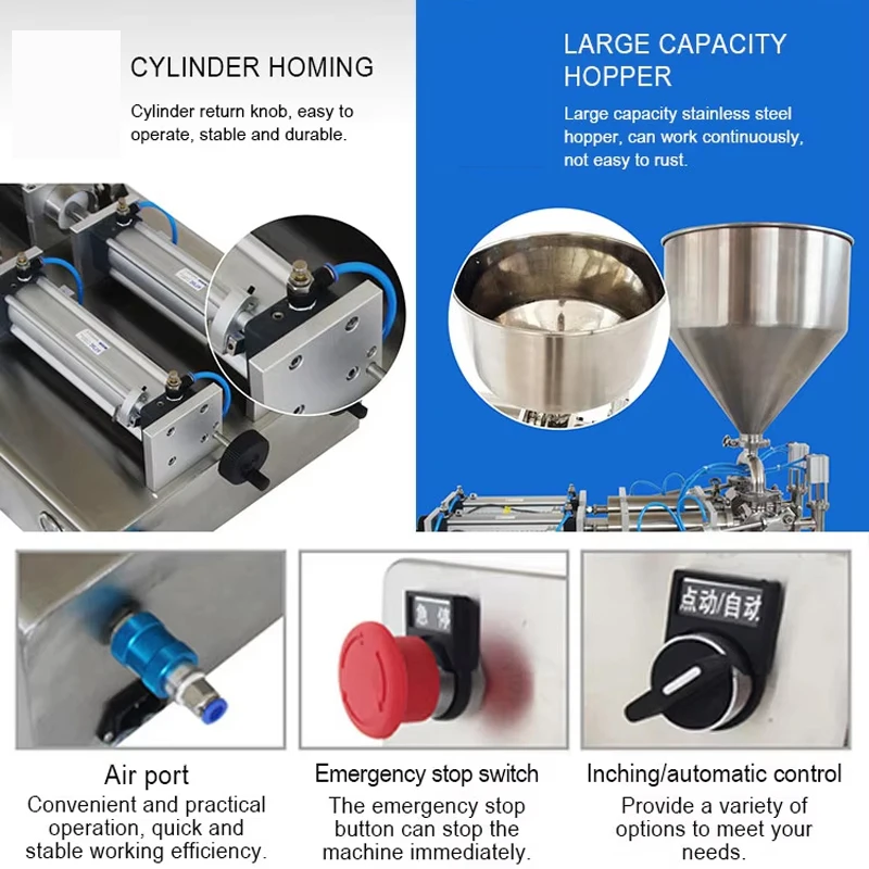 Pneumatic Horizontal Filling Machine Widely Used in the Filling of Various Liquids Beverages Pastes Cream
Pneumatic Horizontal Filling Machine Widely Used in the Filling of Various Liquids Beverages Pastes Cream