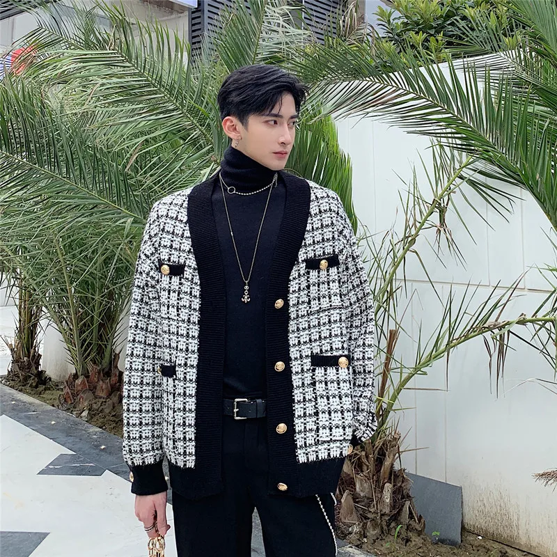 Весенний вязаный свитер-кардиган для мужчин: модный винтажный свободный крой, высококачественный, молодежный, повседневный, в клетку, с V-образным вырезом, длинный...
Весенний вязаный свитер-кардиган для мужчин: модный винтажный свободный крой, высококачественный, молодежный, повседневный, в клетку, с V-образным вырезом, длинный...