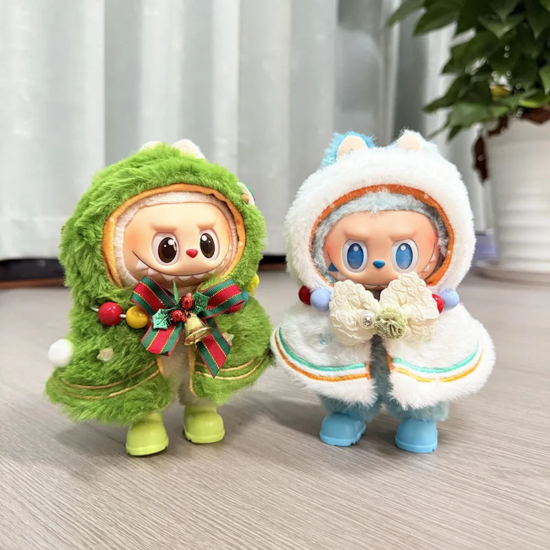 Christmas Clothing For LABUBU Dolls 15/17cm Plush Bells Colored Beads Christmas Tree Snowman Reindeer Holiday Party-Themed Set
Christmas Clothing For LABUBU Dolls 15/17cm Plush Bells Colored Beads Christmas Tree Snowman Reindeer Holiday Party-Themed Set