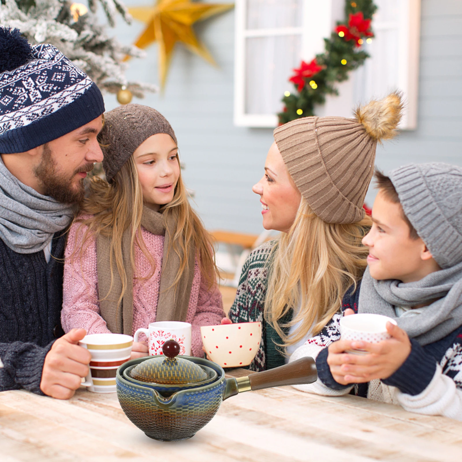 Ceramic Teapot with Side Handle 360 Degree Rotation Retro Design for Loose Tea Pot Vintage Ceramic Kettle Home Decor
Ceramic Teapot with Side Handle 360 Degree Rotation Retro Design for Loose Tea Pot Vintage Ceramic Kettle Home Decor