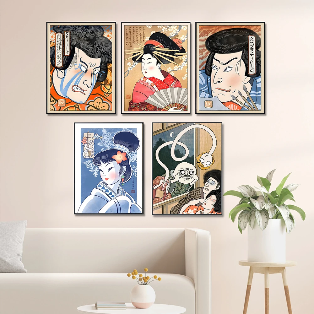 Rage Face Yokai Abstract Expression Japan Retro Poster Print Funny Female Grimace Canvas Painting Room Home Decor
Rage Face Yokai Abstract Expression Japan Retro Poster Print Funny Female Grimace Canvas Painting Room Home Decor