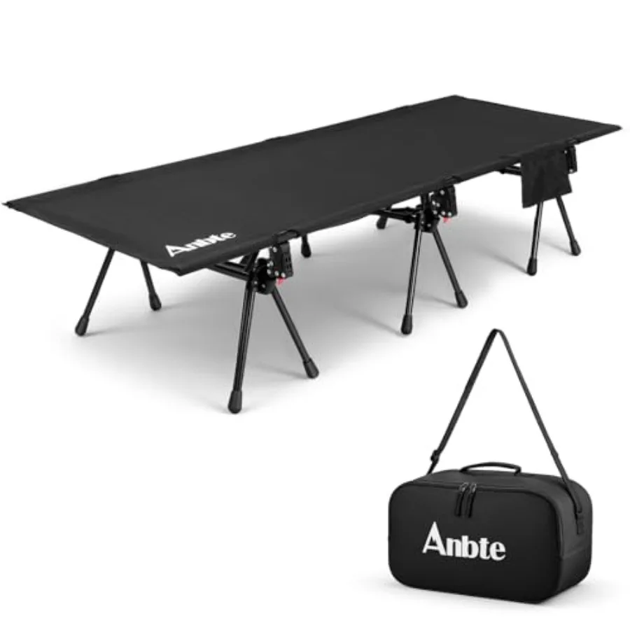 Height Adjustable Camping Cot with Storage Net and Bag Support up to 400lbs Black Portable Folding Bed for Adult Camping Hiking
Height Adjustable Camping Cot with Storage Net and Bag Support up to 400lbs Black Portable Folding Bed for Adult Camping Hiking