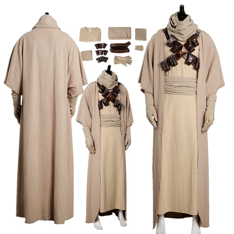 Tusken Cosplay Costume Adult Men Raider Robe Cloak Belt Gloves Battle Space Disguise Outfits Halloween Carnival Party Suit
Tusken Cosplay Costume Adult Men Raider Robe Cloak Belt Gloves Battle Space Disguise Outfits Halloween Carnival Party Suit