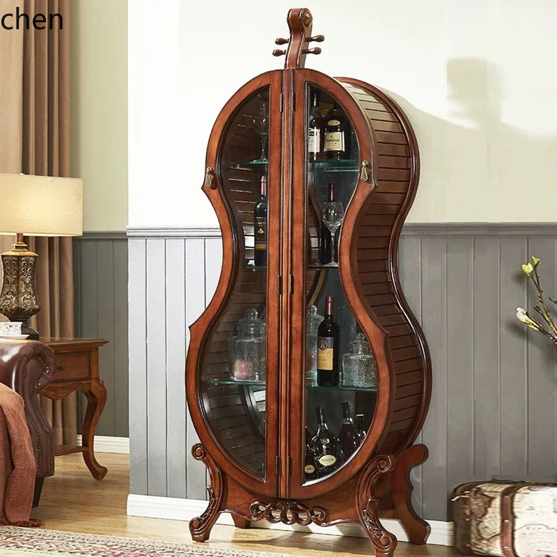 HTT violin wine cabinet solid wood carving flower living room home glass door display retro large-capacity locker
HTT violin wine cabinet solid wood carving flower living room home glass door display retro large-capacity locker