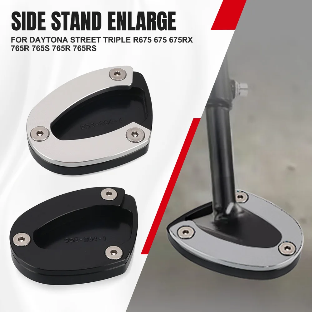 For Daytona Street Triple R675 675 675RX 765R 765S 765R 765RS Moto2 CNC Kickstand Extension Foot Side Stand Pad Support Plate
For Daytona Street Triple R675 675 675RX 765R 765S 765R 765RS Moto2 CNC Kickstand Extension Foot Side Stand Pad Support Plate